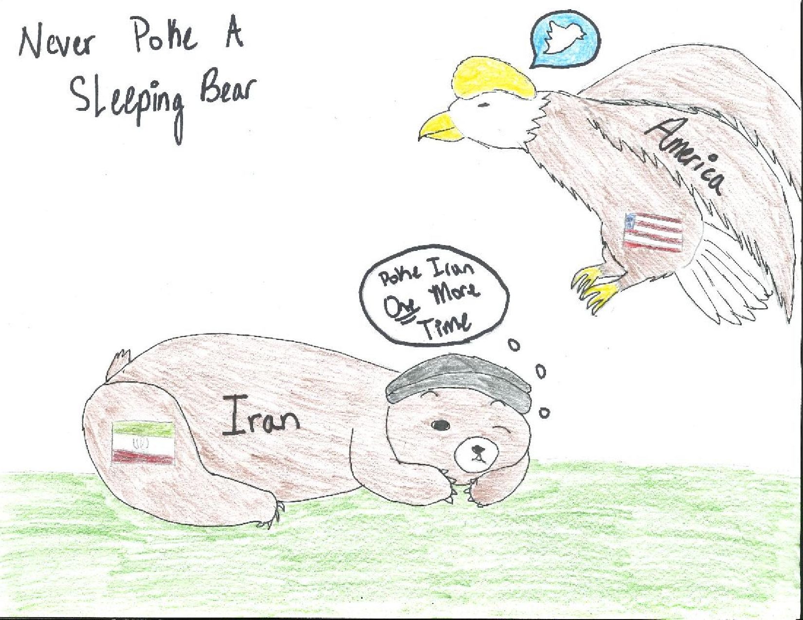 Editorial Cartoon: Tension between America and Iran increases